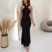 women's elegant V-neck dress fashion printed temperament dress_ecoleips.com