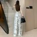 Suitable For All Seasons French Style Printed Linen Wide-Leg For Women, Summer Thin Loose Slimming Lazy Relaxed Ice Silk Straight Pants_ecoleips.com