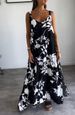 2025 Summer New European American Women's Fashion Cross-Border Vacation Long Dress With Printed Straps, Backless,_ecoleips.com