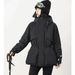 girl Girl Down Cotton Jacket Women's European Style Hooded Windbreaker Winter Waist-Cinching Thickened Parka Mid-Length Black And_ecoleips.com