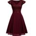 Women's lace hook sexy hollow chiffon dress _ecoleips.com