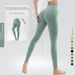 Women's Clothing Yoga Pants High Waist Hip Lifting T-Line Fitness Pants Antibacterial Naked Peach Sports Tights_ecoleips.com