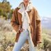 Winter Women's Oversized Tweed Sherpa Jacket – Cozy Fleece-Lined Coat With Button Front (Khaki, S-XXL, Relaxed Fit, Vintage Style)_ecoleips.com