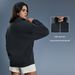 Autumn/Winter Half Zip Stand Collar Sweatshirt, Skin Friendly Fleece Lined, Warm, Loose Fit, Versatile, Casual Long Sleeved Top, D25154_ecoleips.com