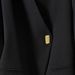 European Style Women's Blazer With Feather Trim - Structured Oversized Single-Button Jacket For Autumn/Winter (Black, Sizes S-2XL)_ecoleips.com