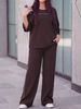 Women's Spring/Summer Short Sleeve Two Piece Set Fashion Trendy Casual Spot Goods_ecoleips.com