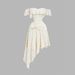 Elegant Lace Off-Shoulder Midi Dress for Women A-Line Asymmetrical Hem Cocktail Party Dress_ecoleips.com