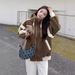 Korean-Style Fleece Baseball Jacket – Oversized Color-Block Stand Collar Zip-Up (Unisex Streetwear, Soft Modal Blend, Trendy Fall/Winter Outerwear)_ecoleips.com