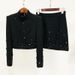 Women's Clothing celebrity fashion new heavy beaded diamond short top skirt suit two piece suit_ecoleips.com