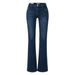 Hot Girl Waist To Hip Ratio Denim Flared Pants, New Autumn Style, Slimming, High Elasticity, Leg Lengthening Flared Pants_ecoleips.com