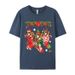 European And American Cross-border Foreign Trade Women's Clothing Christmas Merry Round Neck Printed Ladies Short Sleeve_ecoleips.com
