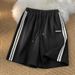 Women’s Clothing Five Point Sports Shorts Women's Summer Thin Loose Large Size High Waist Outer Wear Casual Straight Pants Mid Length Pants_ecoleips.com