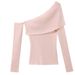 Women's Rhinestone Embellished Off-Shoulder Knit Top - Ice Silk Glitter Sweater For Date Night And Evening Wear_ecoleips.com