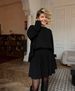 Women's Solid Color Knit Sweater & Pleated Skirt Set Casual Round Neck Pullover Mini Skirt Outfit Fall Winter Fashion_ecoleips.com