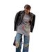 Women's Clothing Retro Old Washed High Street Cotton Short Sleeved T Shirt Fashionable Loose Simple Top_ecoleips.com