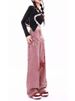Dopamine Girl Outfit: Embroidered Straight-Leg Jeans For Women, Autumn American Retro High-Waisted Star Pattern Wide-Leg_ecoleips.com