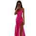 Aria Basics Aria Basics 2024 Spring New Strapless Ruched Slit Satin European And American Sexy Slim Fit Bodycon Dress_ecoleips.com