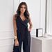 K Women's New High Waisted Commuting Zip Tie Jumpsuit Pants_ecoleips.com