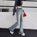 New Spring And Autumn American-style Washed Women's Flared Jeans, Floor-length Trousers, Retro Slim-fit Petite_ecoleips.com