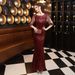 Women's Clothing Banquet Elegant Long Sleeveless Sequined Queen Mermaid Evening Gown_ecoleips.com