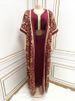 Z279 Dubai Muslim Saudi Gold Foil Two-Piece Evening Women's Robe Dress Abaya_ecoleips.com