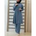 Muslim Women's New Solid Color Two-Piece Shirt And Casual Loose Pants Set_ecoleips.com