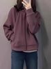 Plus-size Zip-up Thickened Hooded Sweatshirt For Women, New Early Autumn Style, Loose And Stylish Design, Trendy_ecoleips.com