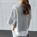 Women's Clothing Autumn New Women's Clothing Two Piece Set Slit Top Cropped Pants Casual Fashion Suit_ecoleips.com