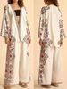 2026 European And American Autumn New Products Fashion Loose Cardigan Long-sleeved Printed Wide-leg Trousers Set_ecoleips.com