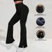 Women's Clothing High Waist Flared Pants Hip Lifting Slimming Abdomen Tightening Wide Leg Pants Elastic Quick Drying Peach Slim Training Yoga Pants_ecoleips.com