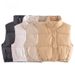 Y2K cross-border ins stand collar PU leather cotton vest women's 2023 Spring and Autumn New European and American fashion vest A764519_ecoleips.com