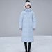 Unisex Long Puffer Coat With 90% White Duck Down - Oversized Knee-Length Winter Jacket For Women & Men (Black/White/Glacier Blue, XS-XXL)_ecoleips.com