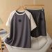 European Fashion Casual Sportswear Suits For Women Summer New Style Slim Loose Short Sleeved Shorts Two Piece Suit_ecoleips.com