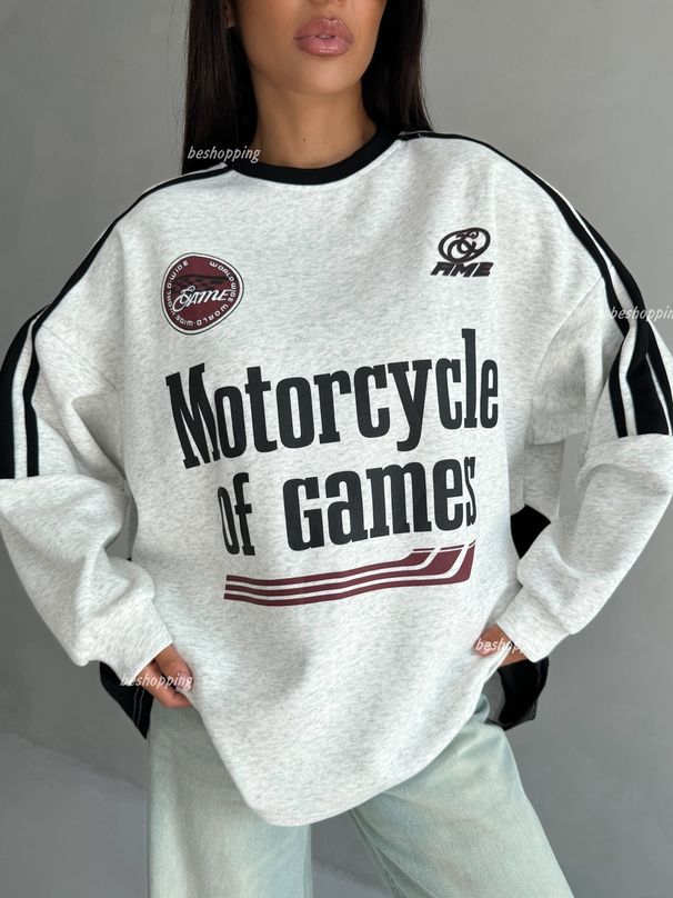 Oversized Letter Print Hoodie – Women's Loose Fit Pullover Sweatshirt | Streetwear Essential (S-L) Season Blender_ecoleips.com