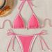Women's Clothing Sexy Two Piece Bikini Swimsuit Knitted Beachwear For Summer Spring/Autumn Winter_ecoleips.com