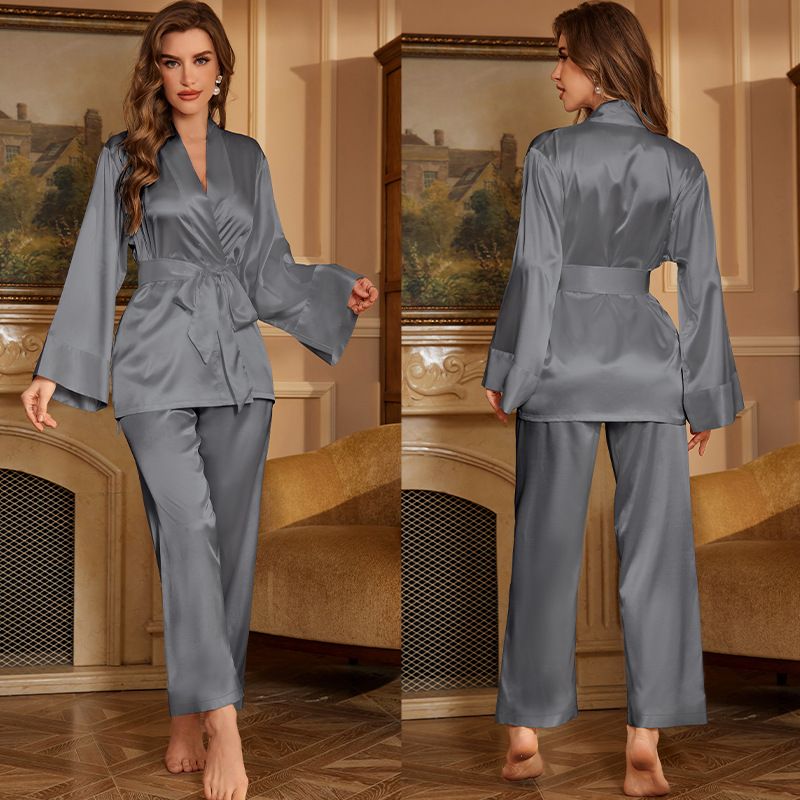 Women's Clothing New Suit High Grade Solid Color Pajamas Trousers Elegant And Stylish Home Clothes Two Piece Suit Tz3380_ecoleips.com