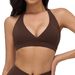 Women's Clothing Nude Yoga Bra Crossover V Neck Backless Fitness Running Sports Bra For Women Fashion For Formal & Casual For Women_ecoleips.com