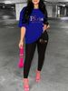 Women's Casual Loose And Fashionable Paris Pattern Print Loose T-shirt+cropped Pants Two-piece Home Sportswear Daily Wear-425_ecoleips.com