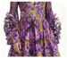 Women's Clothing Pleated Dress Three Dimensional Floral Bell Sleeve Heavy Duty Waist Cinching Ruffled Long Skirt For Spring And Autumn_ecoleips.com