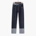 Women's Spring New Slimming Fashionable Age-reducing Shirts And Street Jeans_ecoleips.com