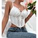 Women's Clothing Summer New Simple Ins Style Sexy Advanced Lace Pleated Wood Ear Edge Buttoned Fish Bone Small Vest_ecoleips.com
