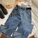 High Waist Split Flared Stretch Jeans For Women, New Autumn Straight Slim Fit Versatile Wide Leg Draped Floor-Length_ecoleips.com