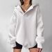 2025 Autumn Winter European And American's Solid Color Long Sleeve Hooded Loose Sweatshirt For_ecoleips.com