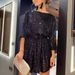 Women's Clothing Round Neck Sequined Lace Up Small Dress_ecoleips.com