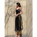 French Acetate Silk Satin Swing Collar Suspender With Summer Drape, Waist Bag And Hip Skirt, Socialite Fish Tail Long_ecoleips.com