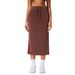 Women's Slimming Slit Midi Skirt Bodycon Straight Elastic Waist Drawstring Versatile Hip Covering Skirt_ecoleips.com