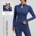 Juyitang Women's Stand Up Collar Slim Fit Stretch Sports Top Yoga Jacket For Fitness Running And Cycling_ecoleips.com