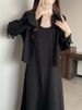 plus Size Summer Long Sleeve Shirt Early Spring New Style Slimming Meat Covering Elegant Strap Dress Two Piece Set Women's Cl..._ecoleips.com