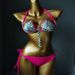 Women’s Clothing Style Steel Support Hard Cup Bikini Diamond Bikini Swimsuit Crystal Bikini Sewn Diamond Bikini_ecoleips.com