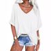 2024 European And American Cross-Border Trade Summer New Women's Plus Size Casual Short Sleeve Loose T-Shirt Top_ecoleips.com